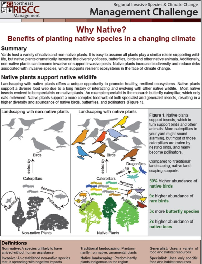 RISCC: Benefits of planting native species in a changing climate